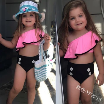 

2019 Baby Kids Girl Swimwear Summer Child Two Piece Swimsuit For Water Sports Swim Dress Beach Bathing