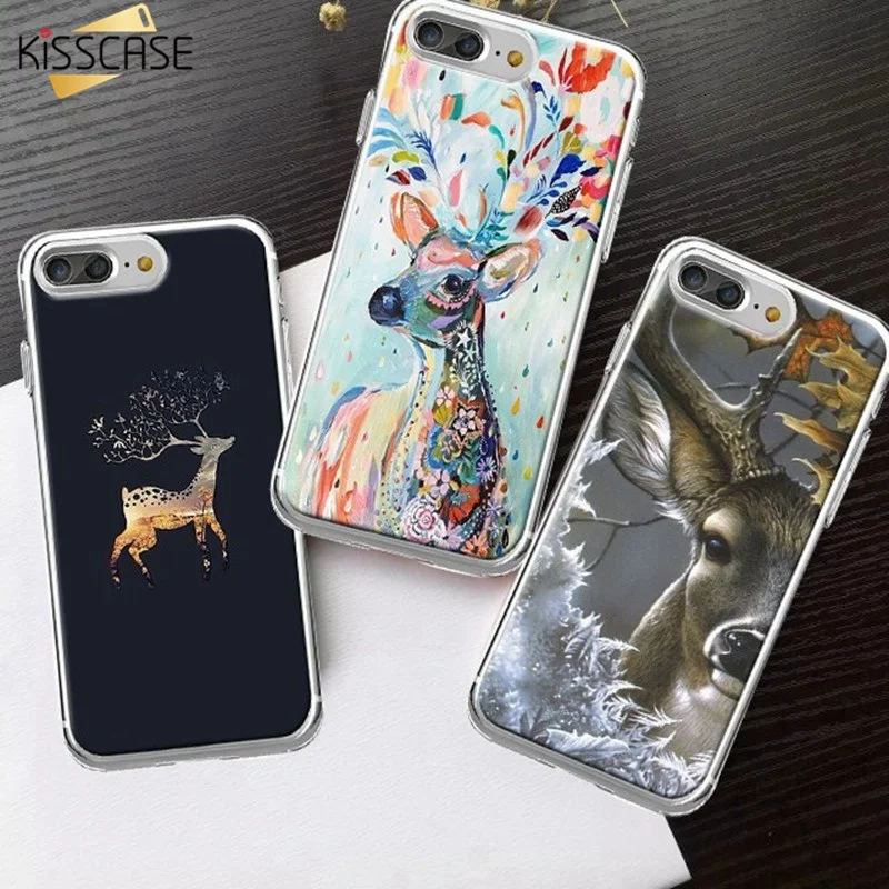Мягкий чехол KISSCASE с принтом для IPhone X XS 8 7 Plus мягкий TPUCase iPhone 5 5S SE 6 6S Coque Funda задняя
