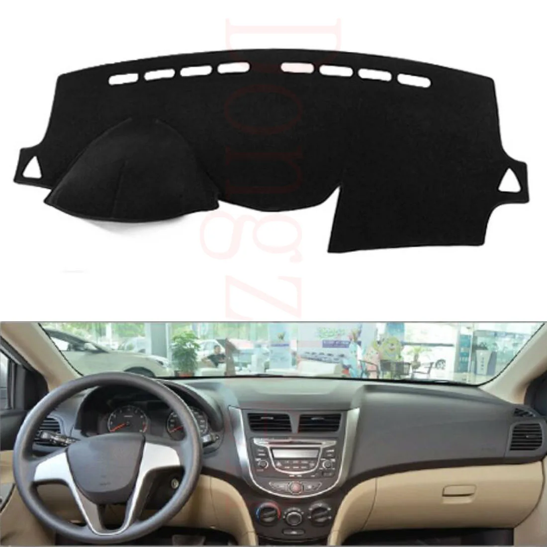 Dongzhen Car Dashboard Cover Fit For HYUNDAI Verna 2010-2014 Avoid Light Pad Instrument Platform Dash Board Styling | Автомобили и