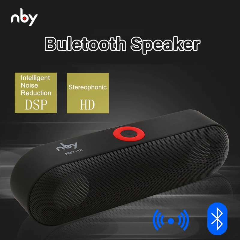 NBY18 портативный Bluetooth динамик HD аудио сабвуфер 3D стерео объемный беспроводной громкий динамик NBY-18 музыкальный плеер с динамиком компьютера