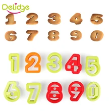 Cookie-Baking-Decorating-Tool Cookie-Molds Cake-Cutter Number Plastic Random-Color Delidge