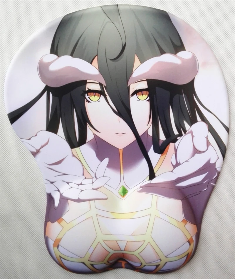 

2019 new version Japanese anime silicone 3d mouse pad Lycra fabric wristbands Cartoon Creative sexy mouse pad Chest mouse pad