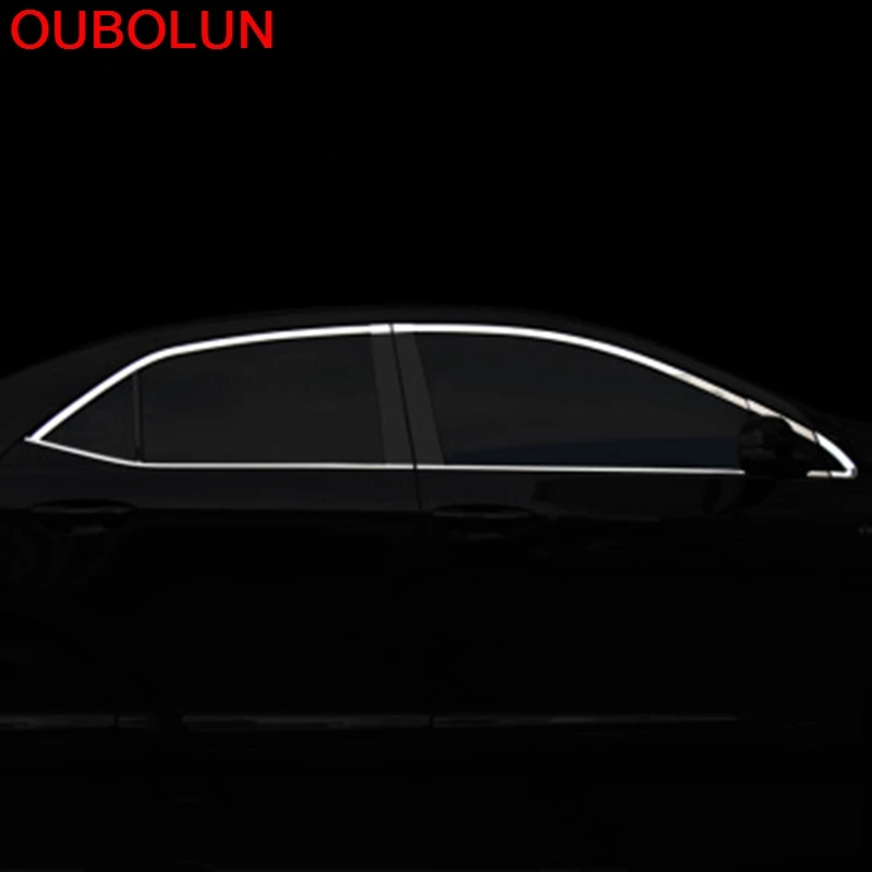 

OUBOLUN Exterior Accessories For Toyota Corolla Auris Sport E210 Hatchback 2019 Car Door Window Decoration Cover Trim ABS Chrome