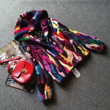 New real natural genuine mink fur coat with hood women fashion colorful fur jacket custom any size