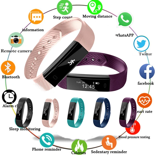 2019 سوار ذكي خطوة عداد لياقة SmartBand ساعة تنبيه الاهتزاز معصمه pk ID107 صالح بت miband2 ووتش القلب pk M2 Y5