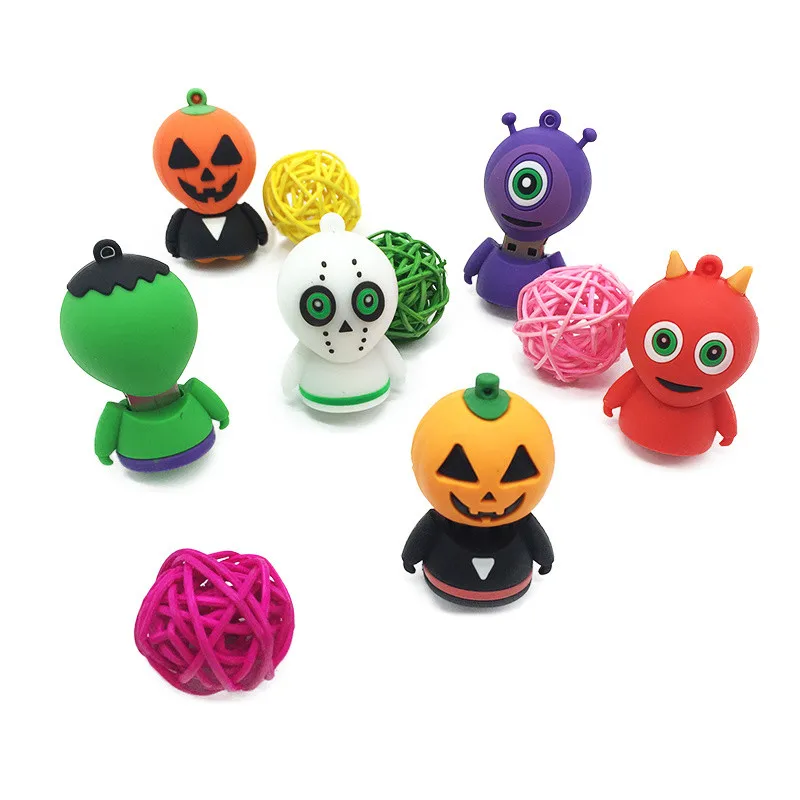 cartoon Alien usb flash drive 32gb pendrive 16GB pen drive 128gb 8GB 4GB usb memory stick 64gb cute fun Christmas/Halloween/Gift