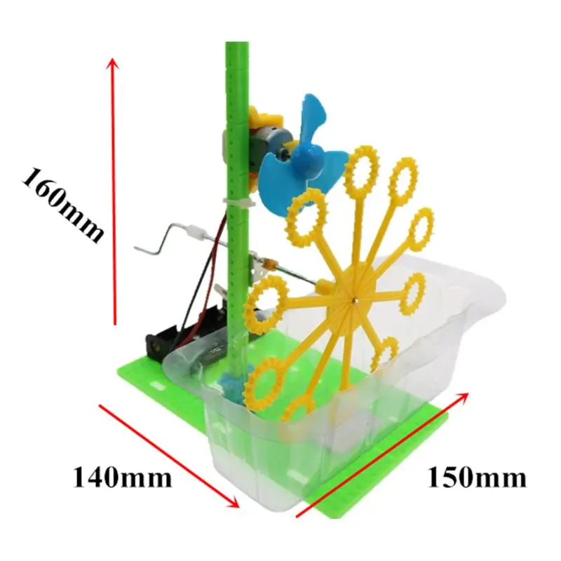 DIY Пузырьковая машина, электрическая игрушка, научный эксперимент, набор, руководство по сборке, образование, выдувание воды, игрушки для детей