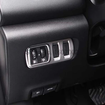 

For Renault Kadjar 2016 ABS Chrome Matte Car Headlihgt Switch Button Cover Trim Decoration Frame Sticker Cover Car Styling