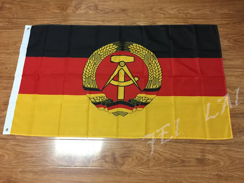 

Flag of the German Democratic Republic GDR GDR flag banner 3x5ft quality polyester decorative free shipping
