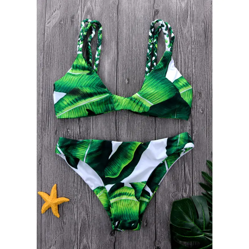 Buy M&M Sexy Leaf Bikinis Women Swimsuit Triangle