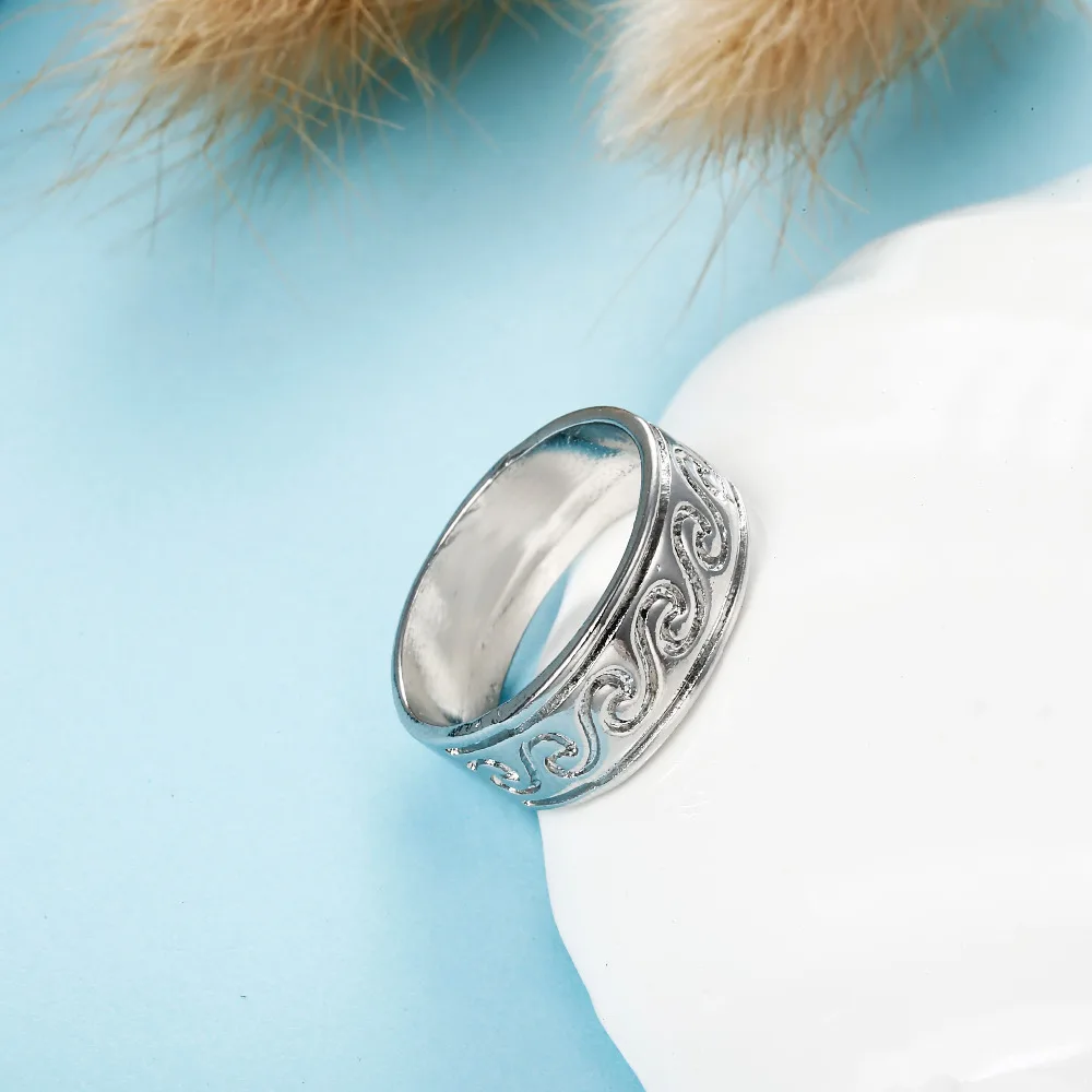 Волновое кольцо обручальное кольцо для женщин серфинга ювелирные изделия пляжные обручальные кольца женское платье Вечерние кольца Размер 6 7 8 9 10
