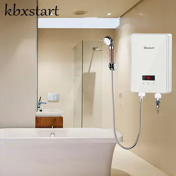 

6000W Chuveiro Eletrico Ducha Instant Tankless Electric Water Heater Wall Mounted Electrica Water Heater Thermostat With Shower