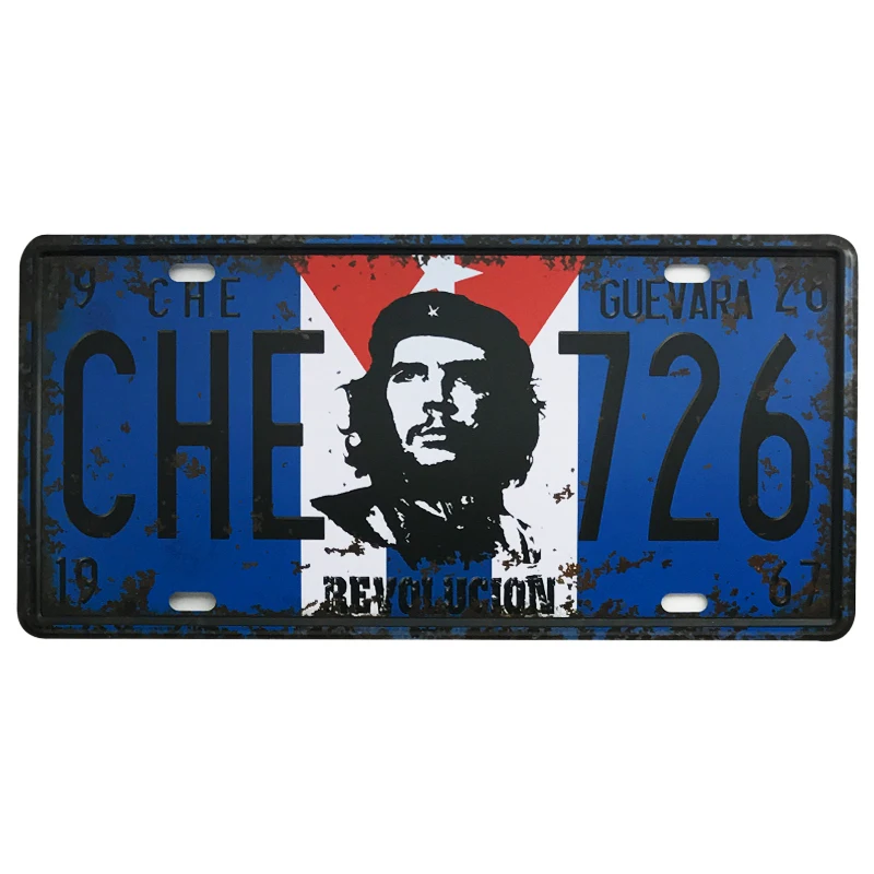 Металлический номерной знак Che Guevara для автомобиля винтажный Декор дома жестяной