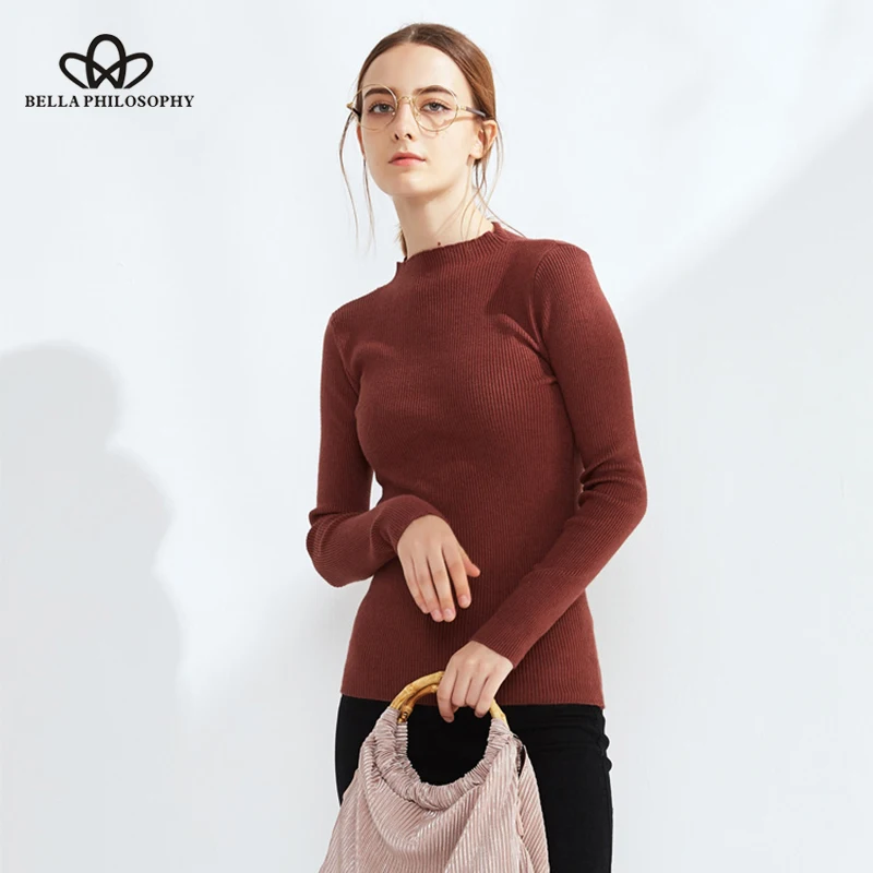 Wonder 2018 new autumn Winter Slim Knitted Sweater Top Women Pullover Long SLeeve Casual shirt tops