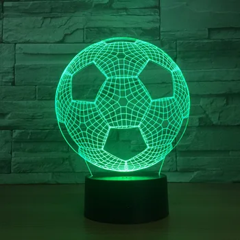 

7 color soccer robot table lamp creative lighting 3d night light decorative lamp 1153
