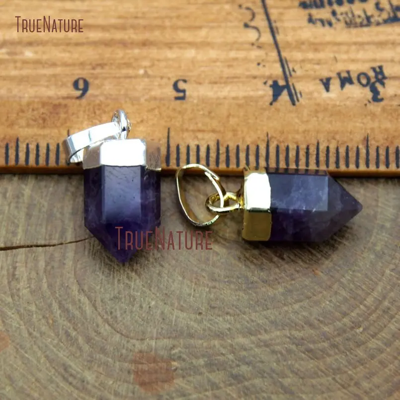 20180105-PM9812- Dog Teeth Amethyst Pendant Faceted Point Pendant