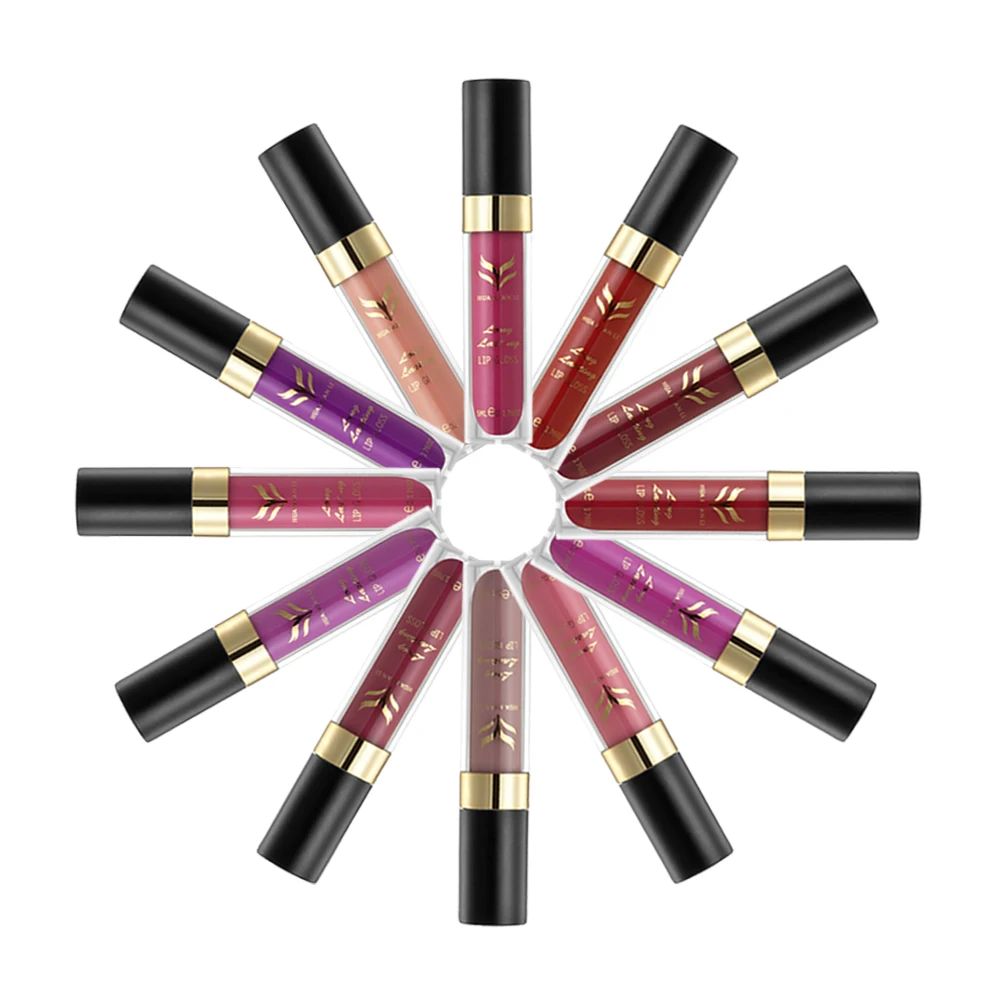 

HUAMIANLI 1 Piece Matte Liquid Lipstick Lips Makeup Matt Lip Gloss Women Make up Brand Nude Mate Batom Beauty Cosmetics Glosses