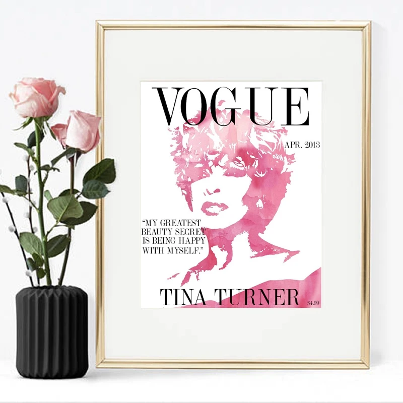 Black Women in Vogue Prints Home Decoration