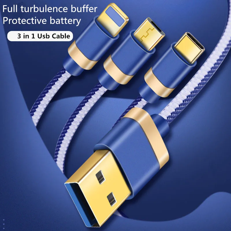 3 в 1 мобильный 2AMAX телефонный кабели для iPhone 6 Samsung Micro USB type C зарядное устройство для Xiaomi huawei Быстрая зарядка type-C Дата кабель