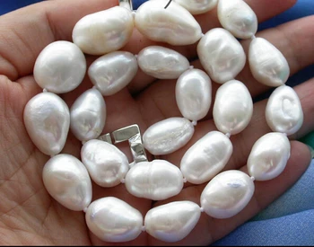 

wan 004501 round white freshwater PEARL NECKLACE 925SILVER