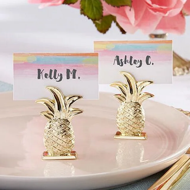 Free Shipping 15pcs Lot Golden Wedding Favors Gold Pinele Place Free Shipping 15pcs Lot Golden Wedding Favors Gold Pinele Place Card Holders