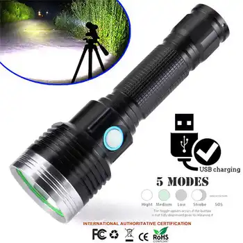 

Super bright 5Modes XPG LED USB Charging led flashlight rechargeable 18650 Flashlight Torch Light #3O8