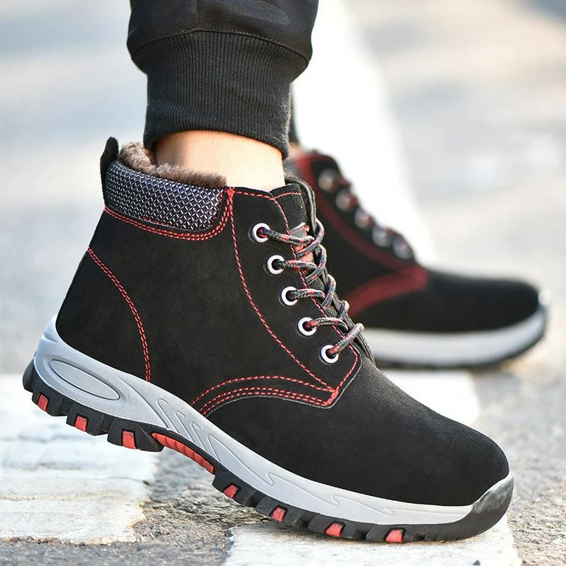Zapatos con punta de acero para botas de trabajo informales, impermeables, talla 12, antideslizantes, para invierno, YXZ004|Calzado de - AliExpress