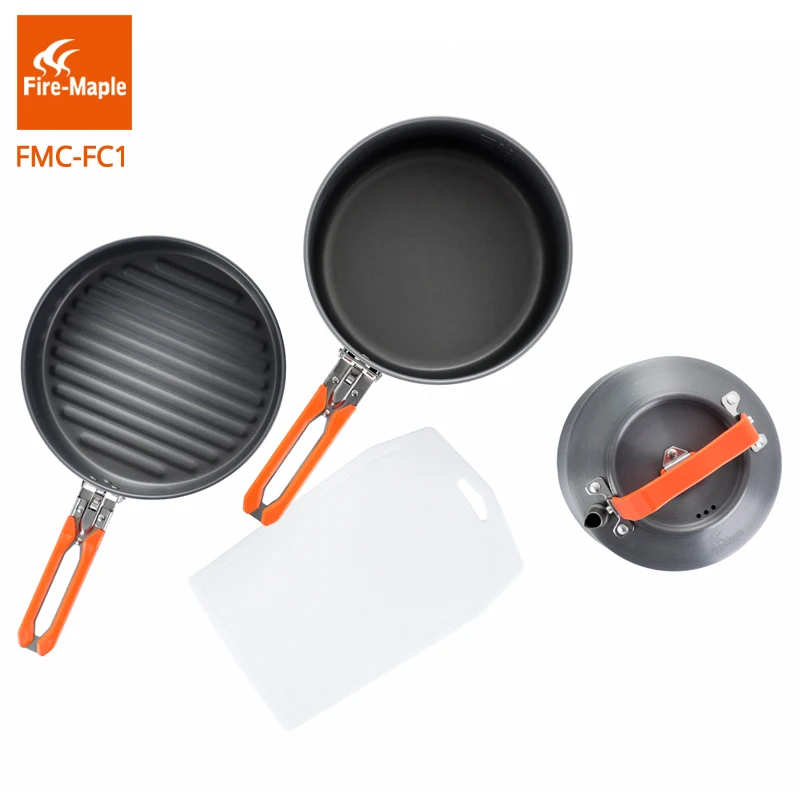 Fuego de arce acampar al aire libre senderismo utensilios de cocina mochila Camping herramientas de cocina Picnic sartén conjunto plegable fiesta Cuisiner 1 FMC-FC1