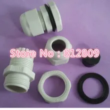 Нейлон PA66 кабельный сальник для герметизации провода с PG13.5 Водонепроницаемые кабельные сальники разъемы серо-белый