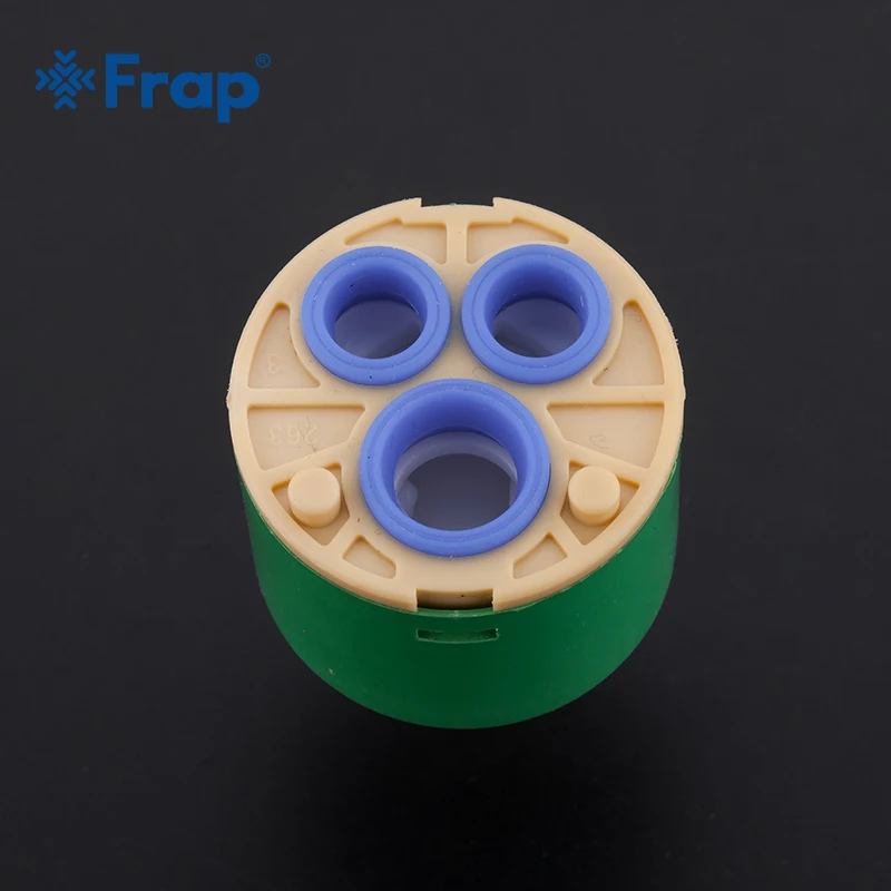 Frap 10pcs 40mm Ceramic Cartridge for Faucet Mixer Low Torque Spindle Free Rotation Flat Base kitchen Faucet Accessories F50-3