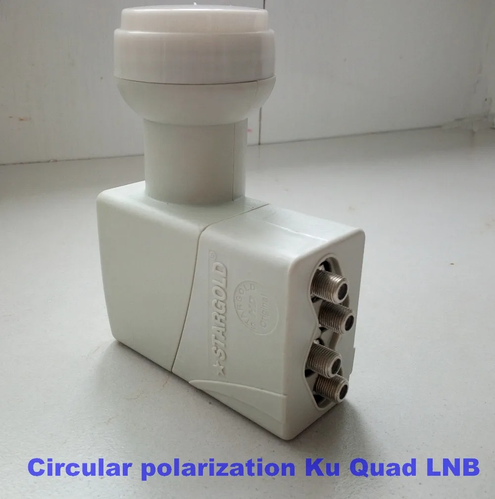 Круговая поляризация Quad LNB 10,75 ГГц лучший сигнал цифровой HD ku-диапазон водонепроницаемый с высоким коэффициентом усиления низкий уровень шума спутниковая антенна LNB