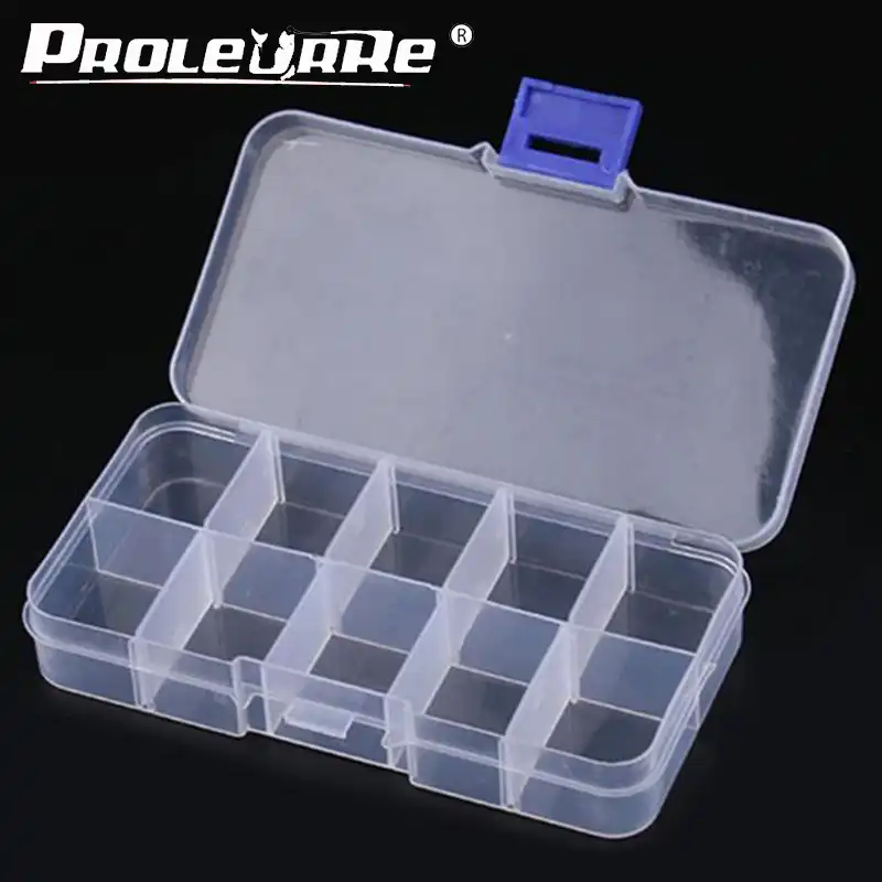 Black 12 Compartments Fishing Lure Spoon Hook Crank Box Tackle X7E2 Storage X2S6