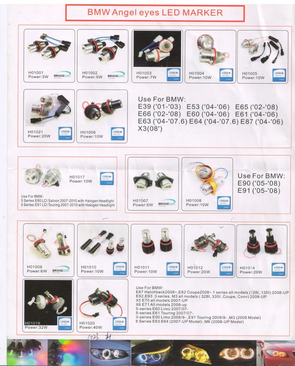 BMW led marker series
