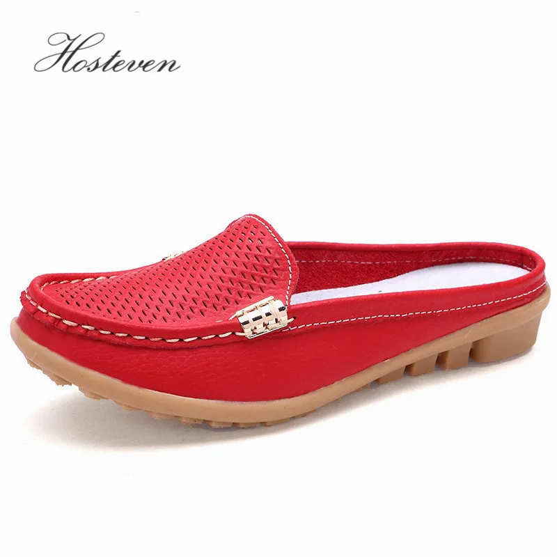New Women’s Shoes Real Leather Moccasins Mother Loafers Soft Leisure Flats Female Ladies Driving Ballet Casual Footwear