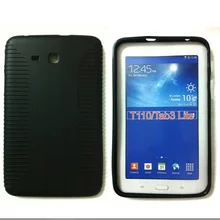Черный для Samsung Galaxy Tab 3 Lite 7.0 T110 Планшеты Мягкие TPU чехол силиконовый гель Shell кожи для Samsung 7 tab 3 s3d088d