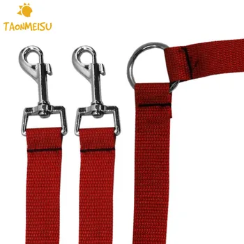 

New Strong Nylon Double Dual Coupler Pets Dog Leash 2 Way Pets Puppy Safety Walking Training Leads