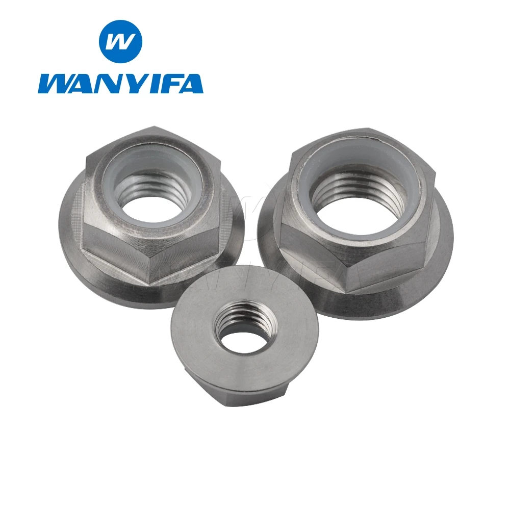 Титановая Звездочка Wanyifa Din6923 Ti TC4 Gr5 M6 M8 M10 M14 фланцевая Стопорная гайка для