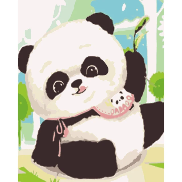 Gambar Diy Digital Minyak Lukisan Dengan Nomor Yang Panda Cat Menggambar Mewarnai Dengan Nomor Kanvas Tangan Gambar Diy Digital Minyak Lukisan Dengan Nomor Yang Panda Cat Menggambar Mewarnai Dengan Nomor Kanvas Tangan