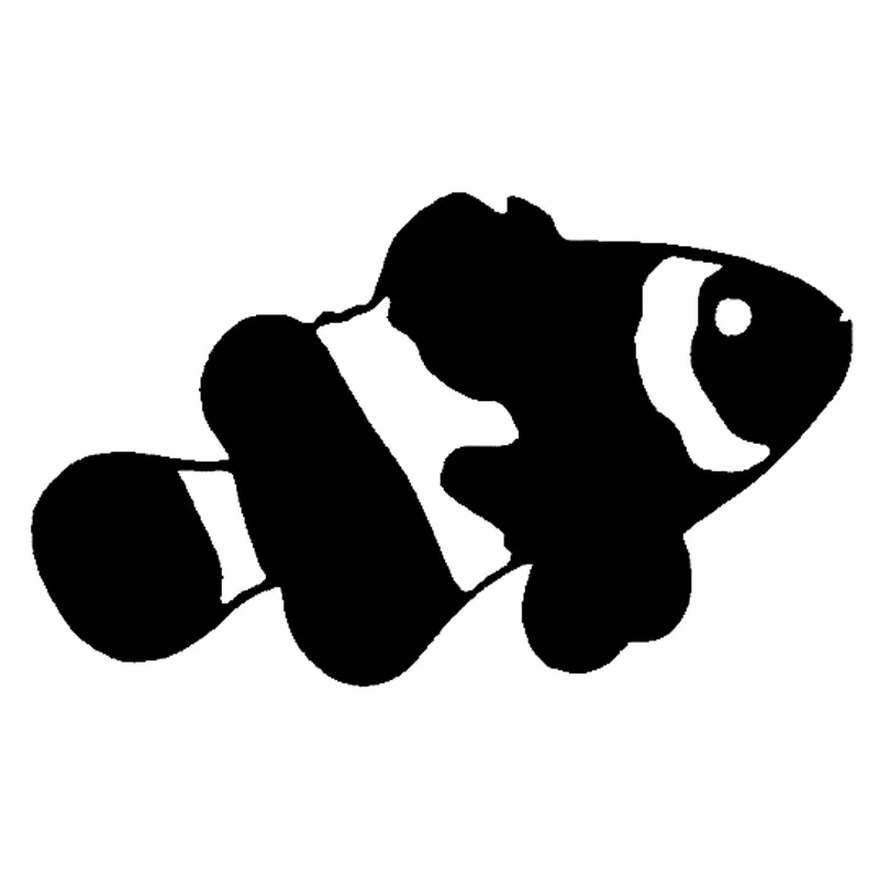 

15.1cm*9.1cm Clownfish Animal Decal Decor Vinyl Car Sticker Black/Silver S3-5431