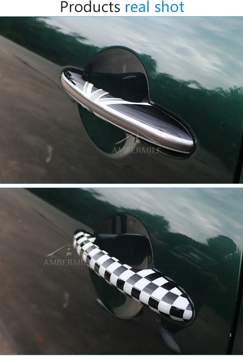  Car Door Handle Covers Sticker Decal Decoration for Mini Cooper Countryman R60 Paceman R61 Accessories Car Styling (5)