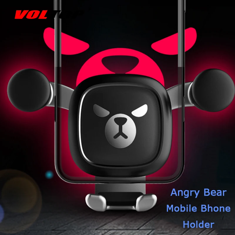 VOLTOP Bear/автомобильные аксессуары, кондиционер на выходе, Гравитационный держатель для телефона, украшение, автомобильные внутренние принадлежности, поддержка мобильного телефона