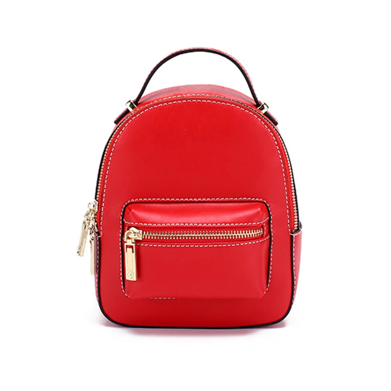 

Korean Mini Backpacks for Girls Luxury Genuine Leather Designer Bag Pack Women High Quality Mochilas Mujer 2018