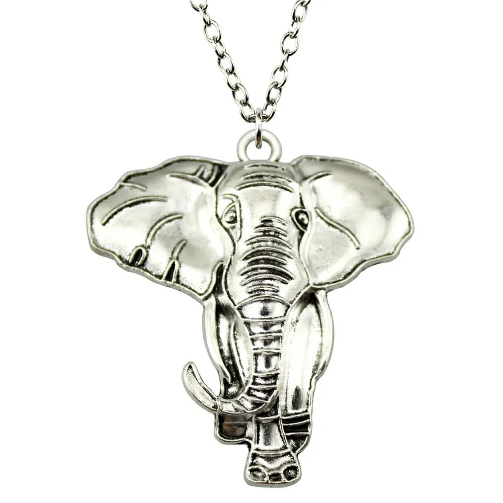 Vintage Elephant Necklace Elephant Necklace Elephant Pendant Long ...