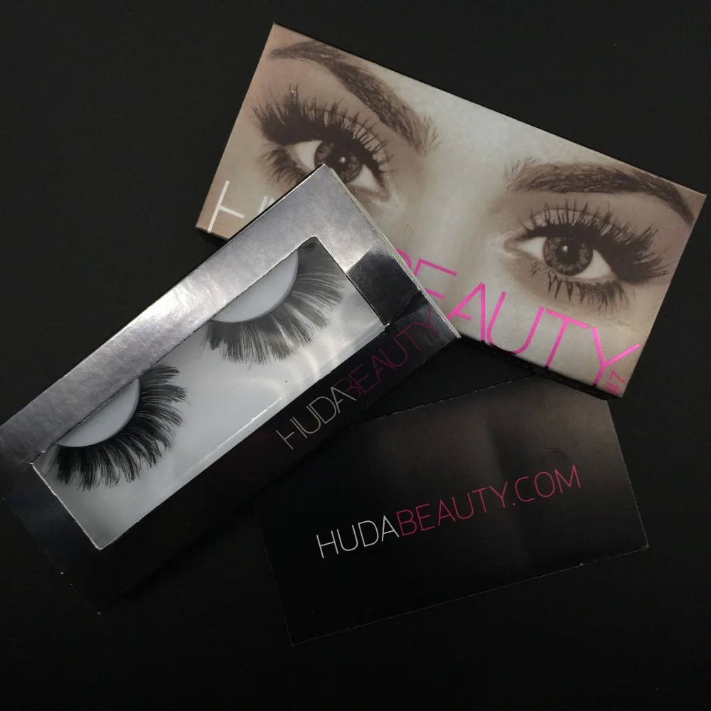Huda Beauty False Eyelashes Messy Cross Thick Natural Fake Eye Lashes Professional Makeup Bigeye Eye Lashes Handmade