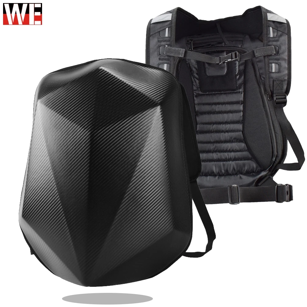 

Motorcycles Backpack Shoulder Bag 50L Waterproof Hard Shell Motorcycle Trunk Backpack Carbon Fiber Motocross Racing Computer Bag