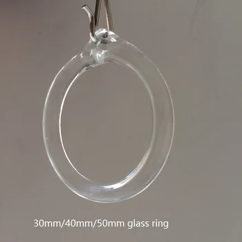 

4pieces/lot 50mm Glass Loose Transparent glass ring for hanging chandelier crystal lighting accessories