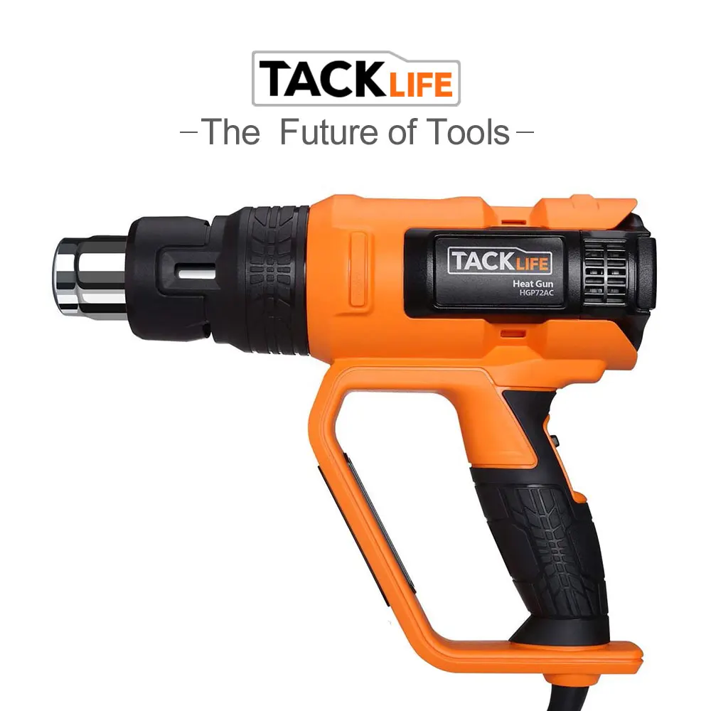 

Tacklife HGP72AC 120V 60Hz Electric Heat Gun for Stripping Paint 1700W Heavy Duty Hot Air Gun Variable Temp Memory Settings Gun
