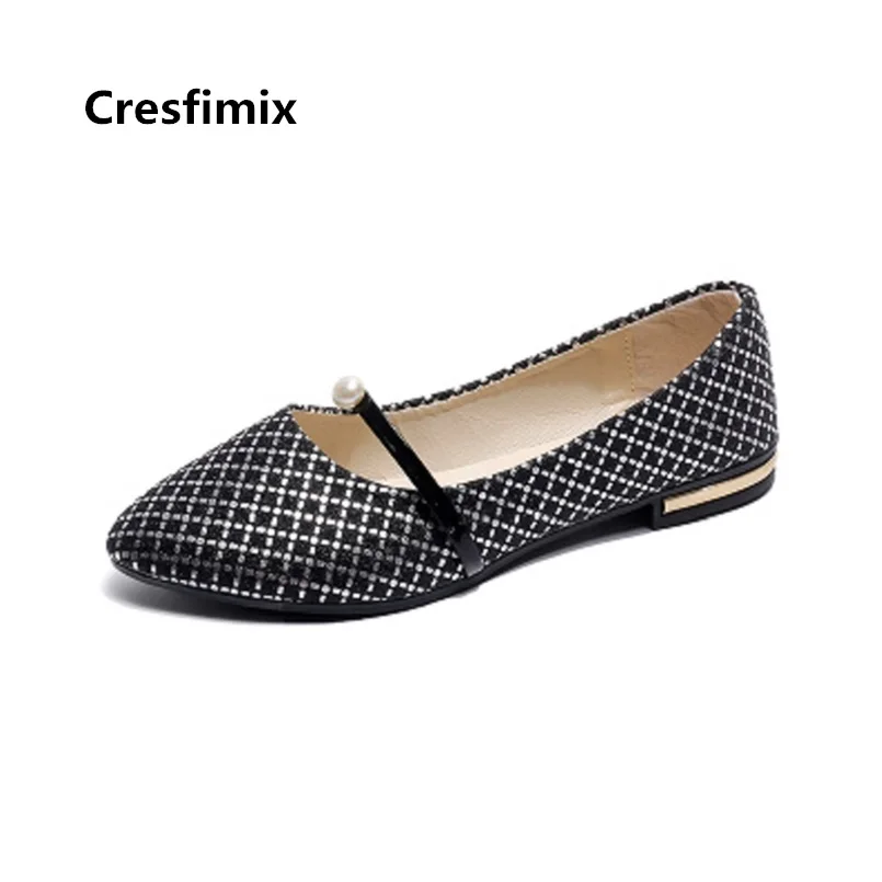 Туфли Cresfimix женские плоская подошва серебристые блестящие без застежки