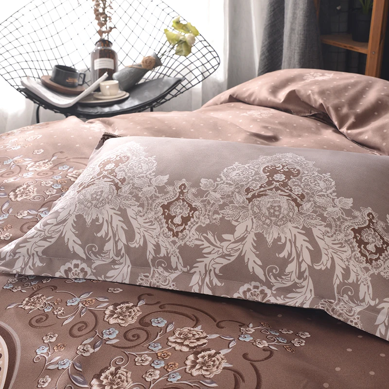 Lace pattern Bedding Set 3pcs2pcs Duvet Cover Pillowcase Pillow Sham Home Textile Adult King Queen Size No Sheet No Fillers (3)