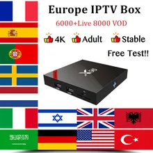 X96W Smart tv BOX Android 7,1+ с системой Neo IPTV подписка 1 год ip tv Европа Франция Бельгия Арабский IP tv m3u android телеприставка IP tv